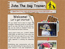 Tablet Screenshot of johnthedogtrainer.com